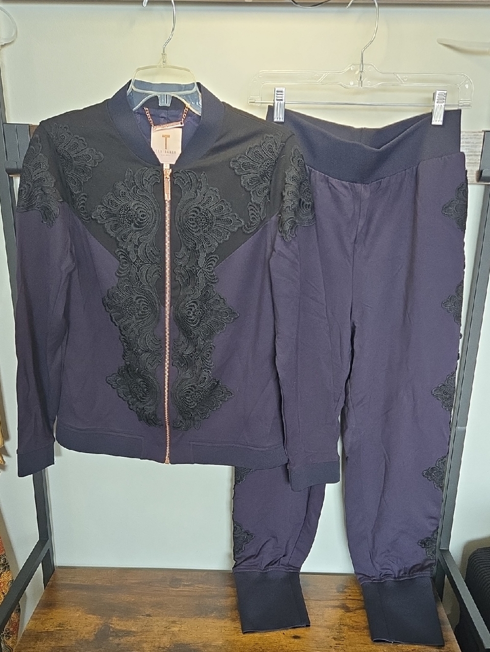 Ted Baker Navy Leisure Lounge Suit with Rose Gold Hardware Detail Set